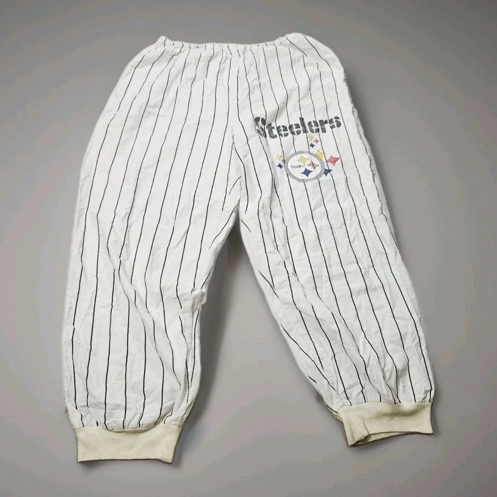 Vintage Pittsburgh Steelers Adult Size Large‎ Pinstripe 1997 Lounge Joggers NFL